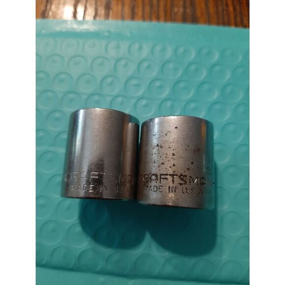 Vintage Craftsman Lot 2 3/4" 6 and 12 Point 3/8" Drive Sockets - Picture 1 of 4
